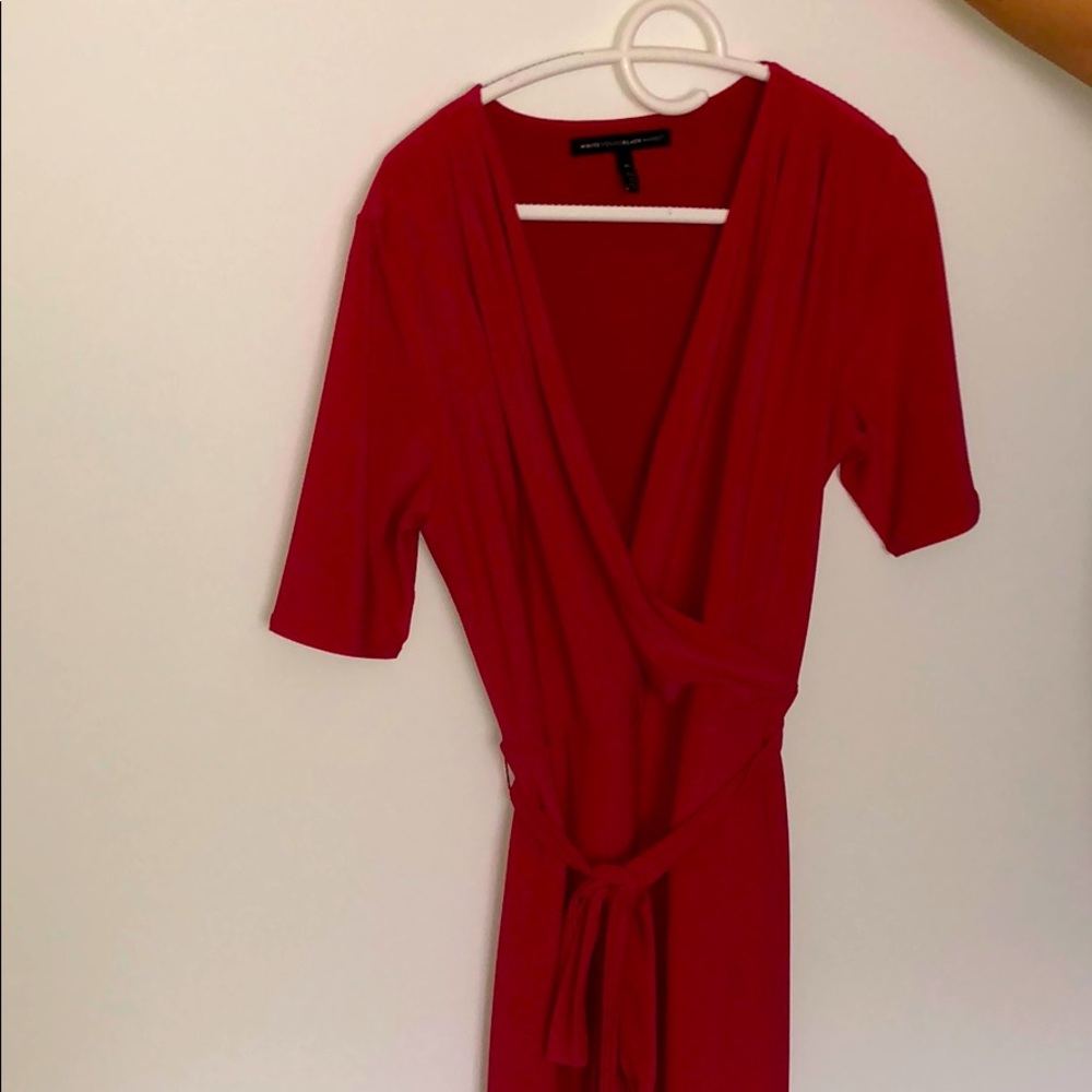 Wrap dress dark pink gently used